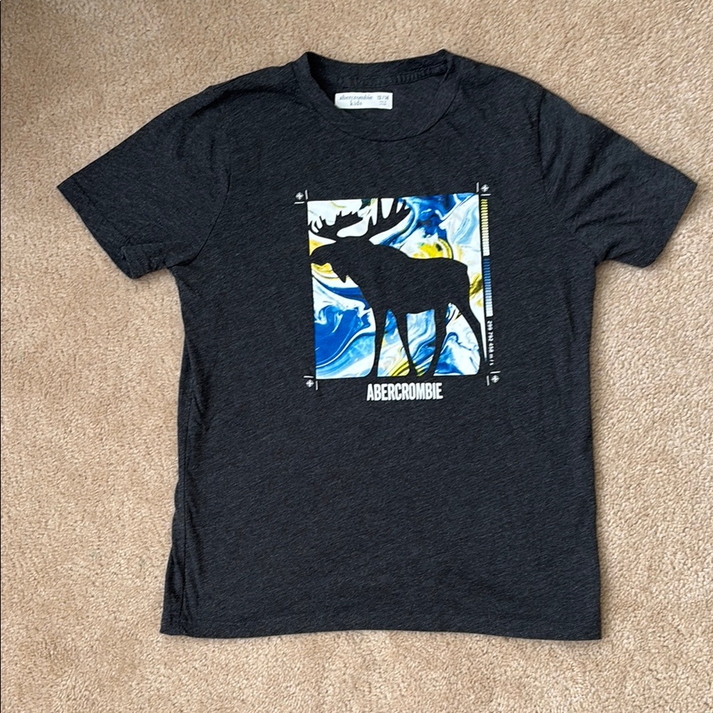 Abercrombie & Fitch Black Short Sleeve Graphic Tee